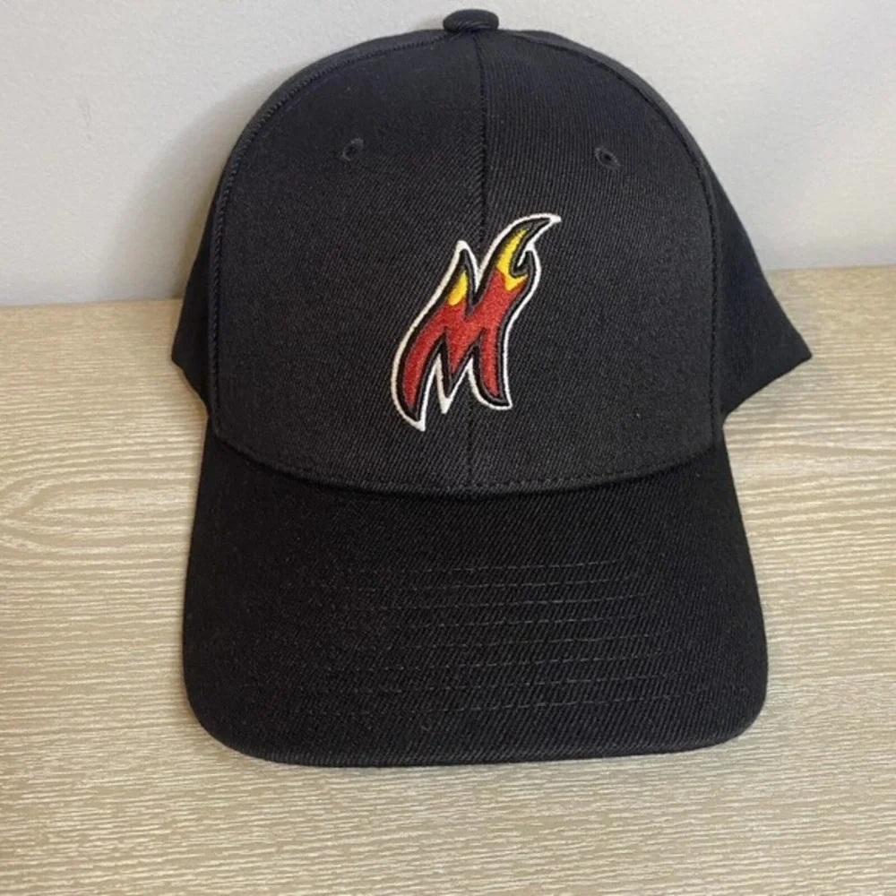 Mitchell & Ness Miami Heat Snapback Hat Logo Remix Black Adjustable New with Tag